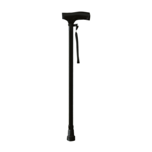 Canne de marche droite en aluminium de couleur noire