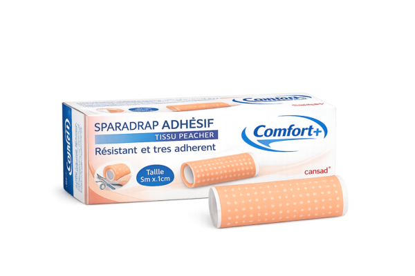 Boîte de sparadrap perforé Conforplast rouge 5 m sur 10 cm