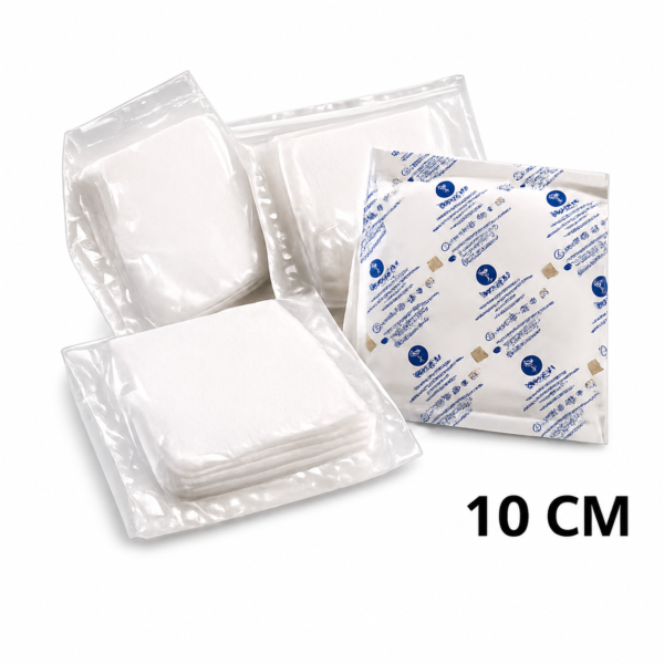 Sachets de compresses de gaze stériles de 10 cm