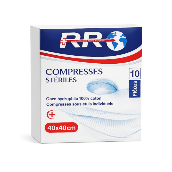 Boîte de compresses stériles RR au format 40 x 40 cm
