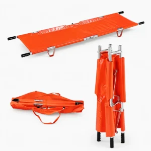 Brancard pliable en 2 en aluminium