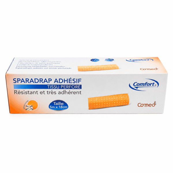 Sparadrap-adhesif-CONFORPLAST-BLANC-5mC39718cm.png Boîte de sparadrap adhésif Conforplast blanc 5 m sur 18 cm