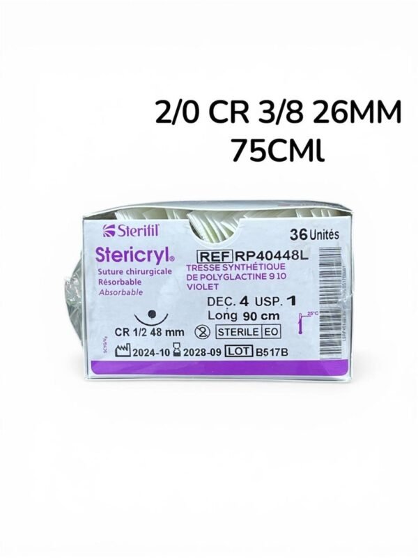 WhatsApp-Image-2026-03-31-at-17.00.45-8.jpeg Boîte de fil de suture Stericryl 2/0 aiguille CR 3/8 de cercle 26 mm