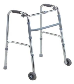 Déambulateur en aluminium pliable avec roues avant