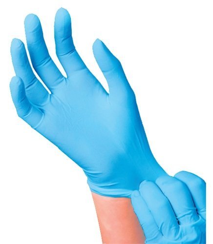 Gants d’examen en nitrile de couleur bleue