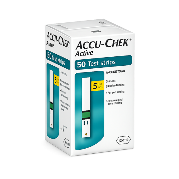Bandelettes de glycémie Accu-Chek Active – 50 bandelettes Bandelettes de glycémie Accu-Chek Active, 50 bandelettes