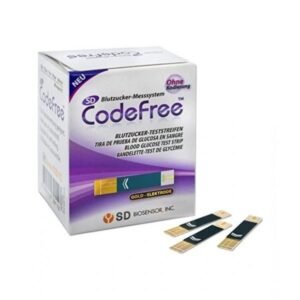 Bandelettes de glycémie CodeFree – 50 bandelettes Bandelettes de glycémie CodeFree, 50 bandelettes