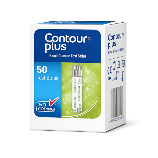 Bandelettes de glycémie Contour Plus, 50 bandelettes