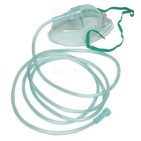 masque-a-oxygene-avec-tubulure.jpg Masque à oxygène transparent avec tubulure verte