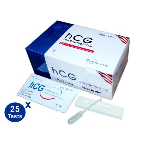 Boîte de 25 tests de grossesse hCG en bandelette
